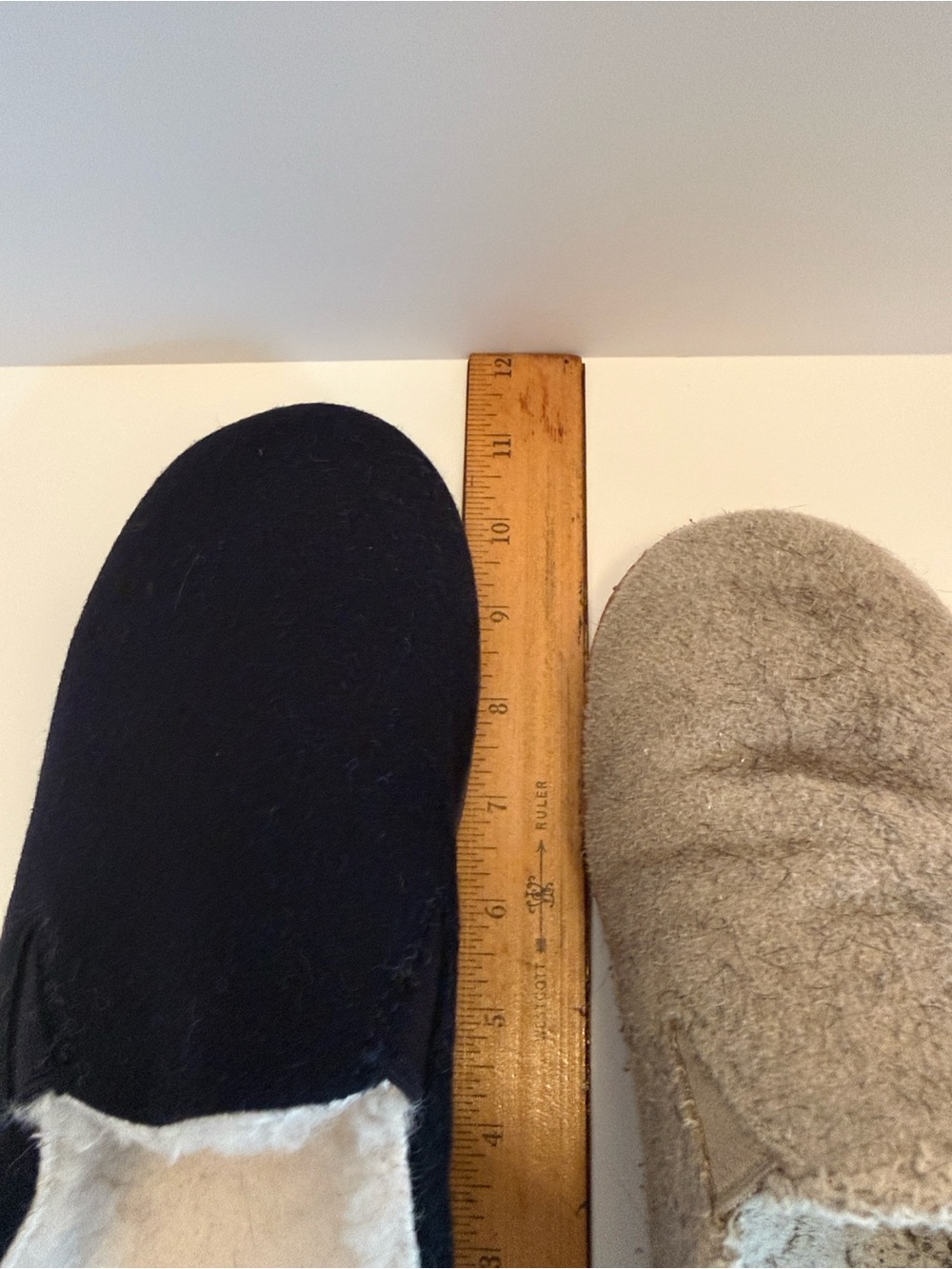 Spenco Black Fleece Lined Wool Blend Black Slip On Slipper House Shoes Womens 9 - Picture 12 of 13